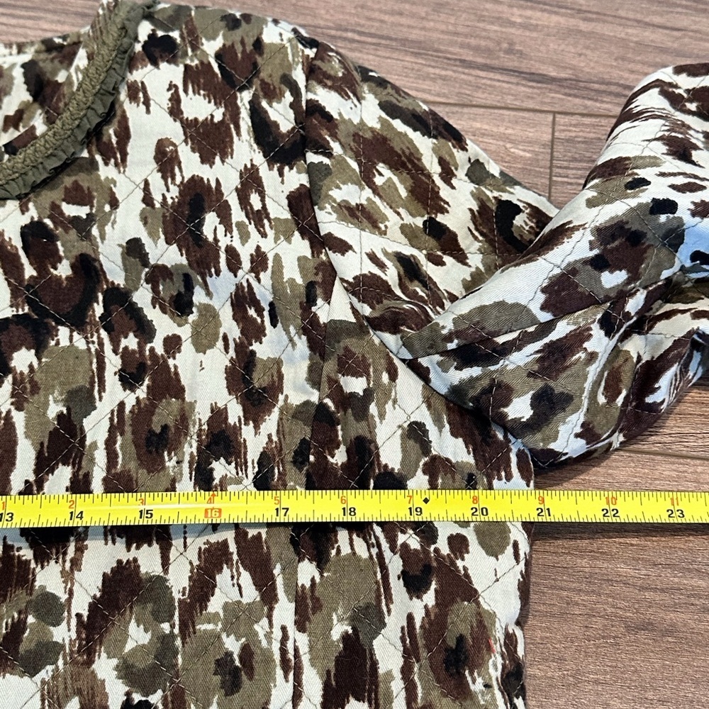 J Crew Quilted Lady Coat in Autumn Cheetah Size Medium - Picture 11 of 12